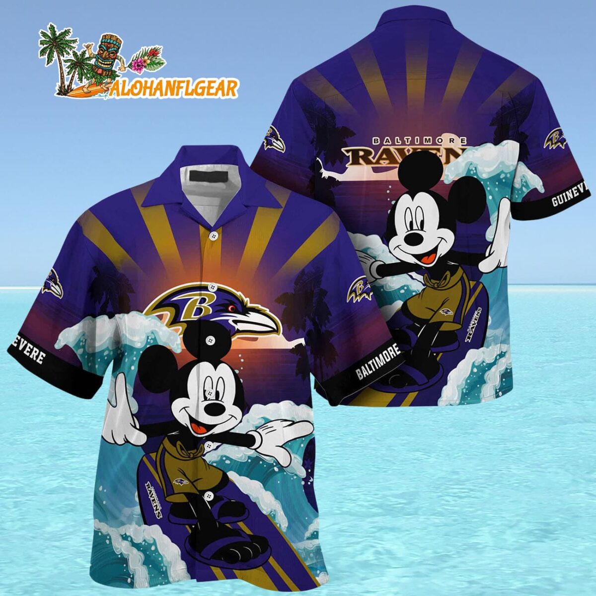 Baltimore Ravens Special Mickey Mouse Movies Design Summer Hawaiian Shirt Baltimore Ravens Aloha Shirt 4