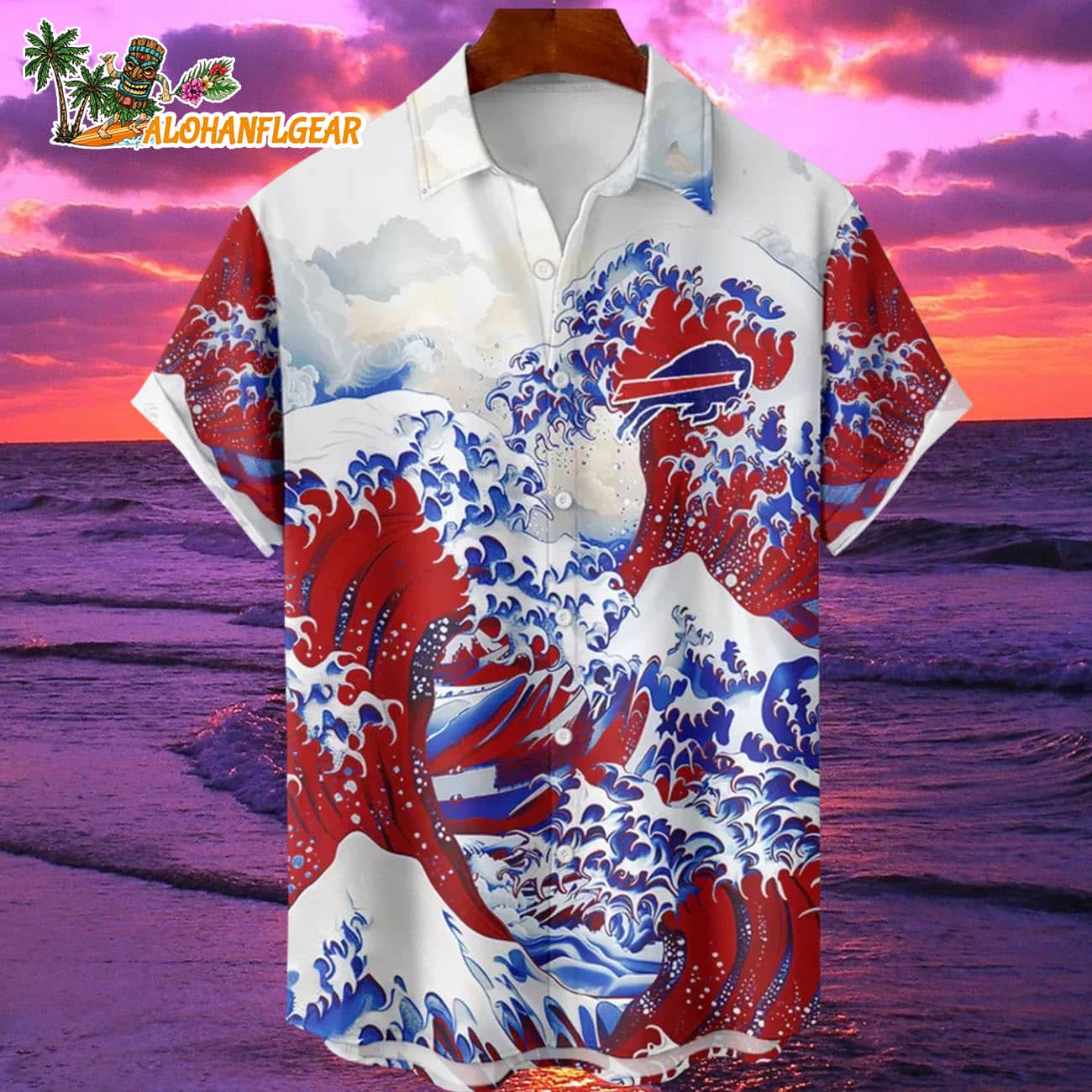 Buffalo Bills Great Wave Hawaiian Shirt Custom Name And Number NFL Aloha Shirt Buffalo Bills Great Wave Hawaiian Shirt Custom Name And Number NFL Aloha Shirt