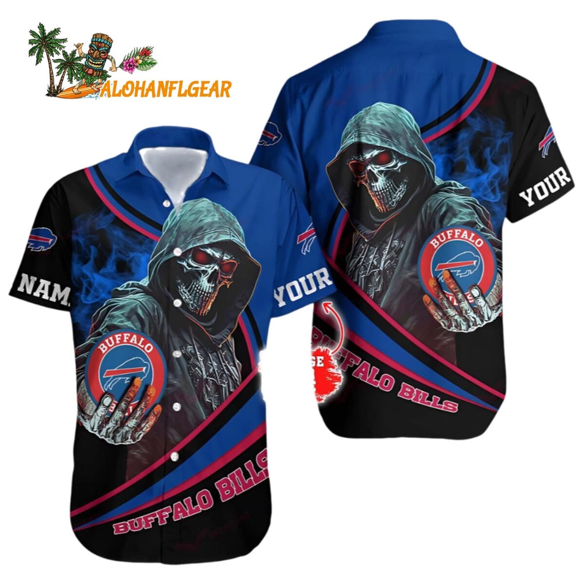 Buffalo Bills Hawaiian Shirt Customizable Football Team Buffalo Bills Aloha Shirt 1