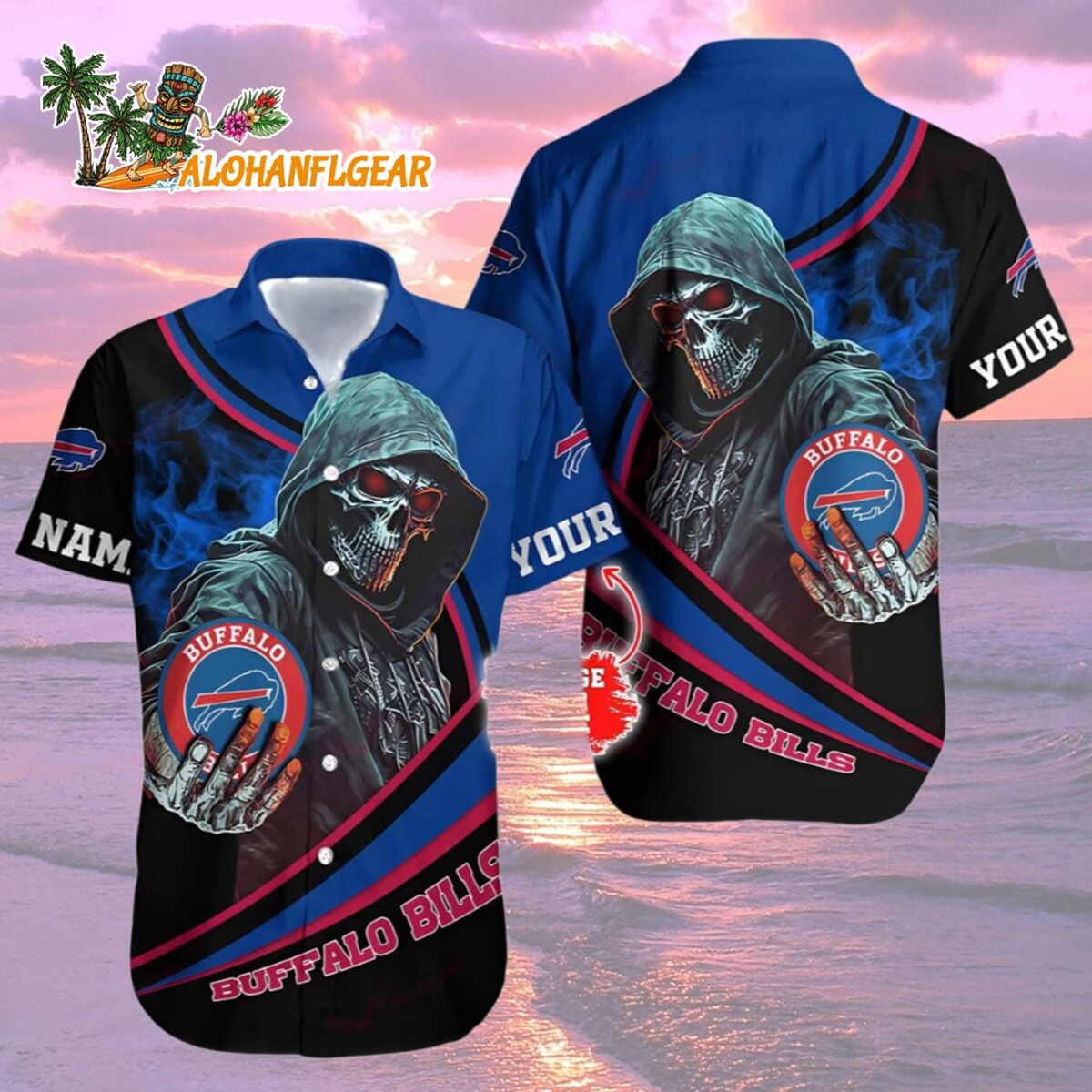 Buffalo Bills Hawaiian Shirt Customizable Football Team, Buffalo Bills Aloha Shirt 1 Buffalo Bills Hawaiian Shirt Customizable Football Team Buffalo Bills Aloha Shirt 2