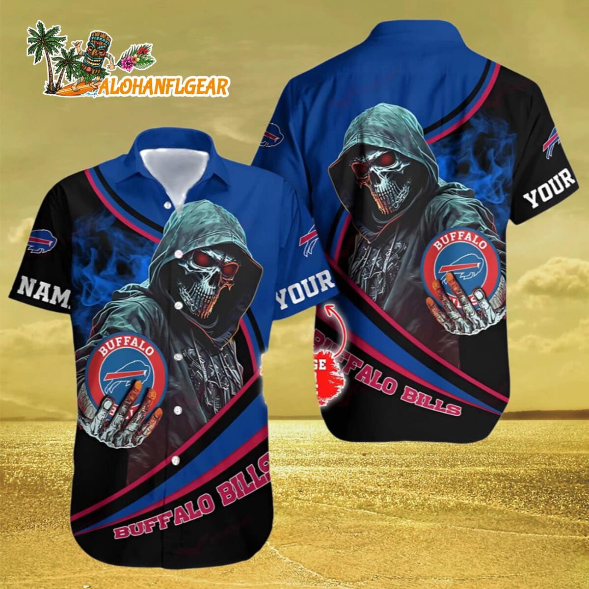 Buffalo Bills Hawaiian Shirt Customizable Football Team, Buffalo Bills Aloha Shirt 2 Buffalo Bills Hawaiian Shirt Customizable Football Team Buffalo Bills Aloha Shirt 3