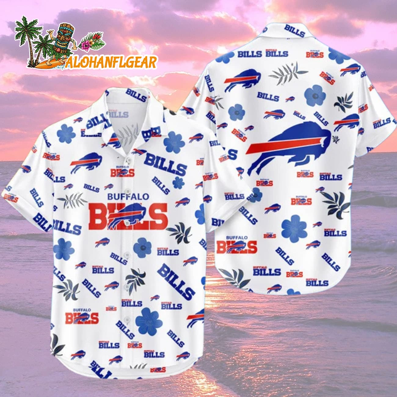 Buffalo Bills Hawaiian Shirt Tropical Beach, Buffalo Bills Aloha Shirt Buffalo Bills Hawaiian Shirt Tropical Beach, Buffalo Bills Aloha Shirt