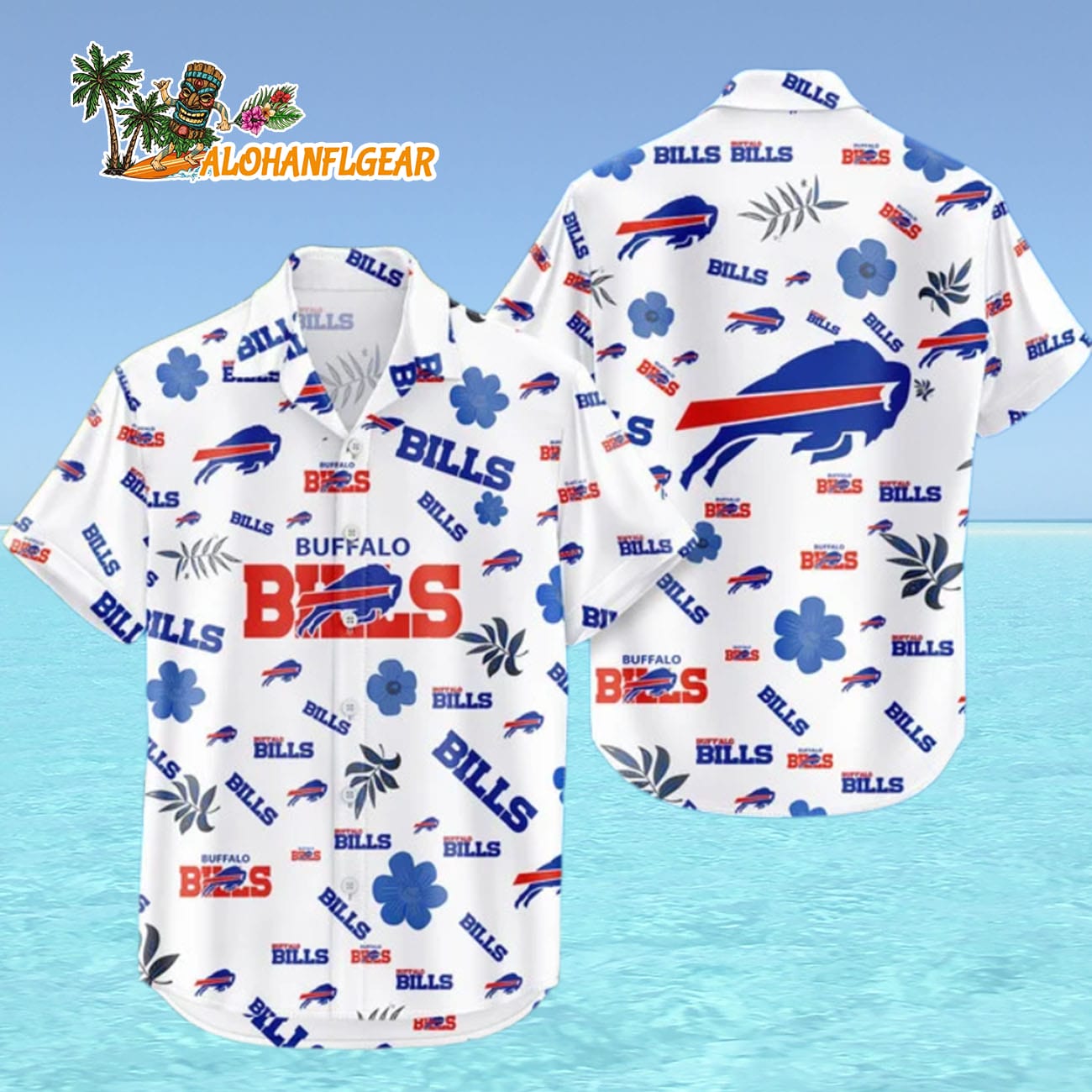 Buffalo Bills Hawaiian Shirt Tropical Beach, Buffalo Bills Aloha Shirt Buffalo Bills Hawaiian Shirt Tropical Beach, Buffalo Bills Aloha Shirt