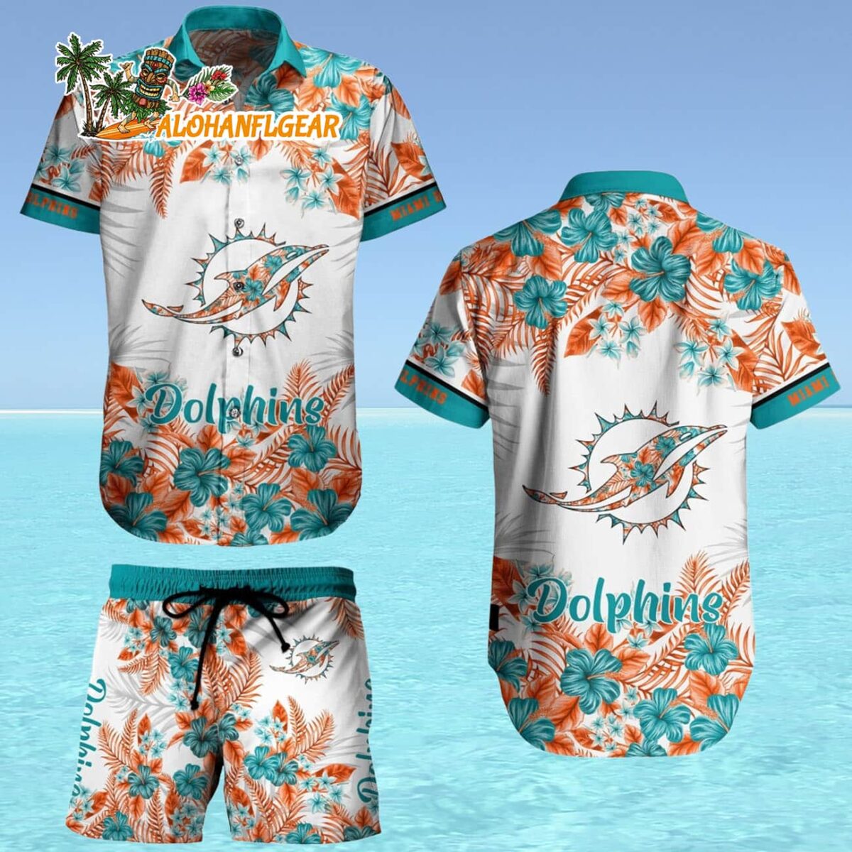 Button Up Shirt s Gift For Fan Him Her Unique Miami Dolphins Aloha Shirt 4