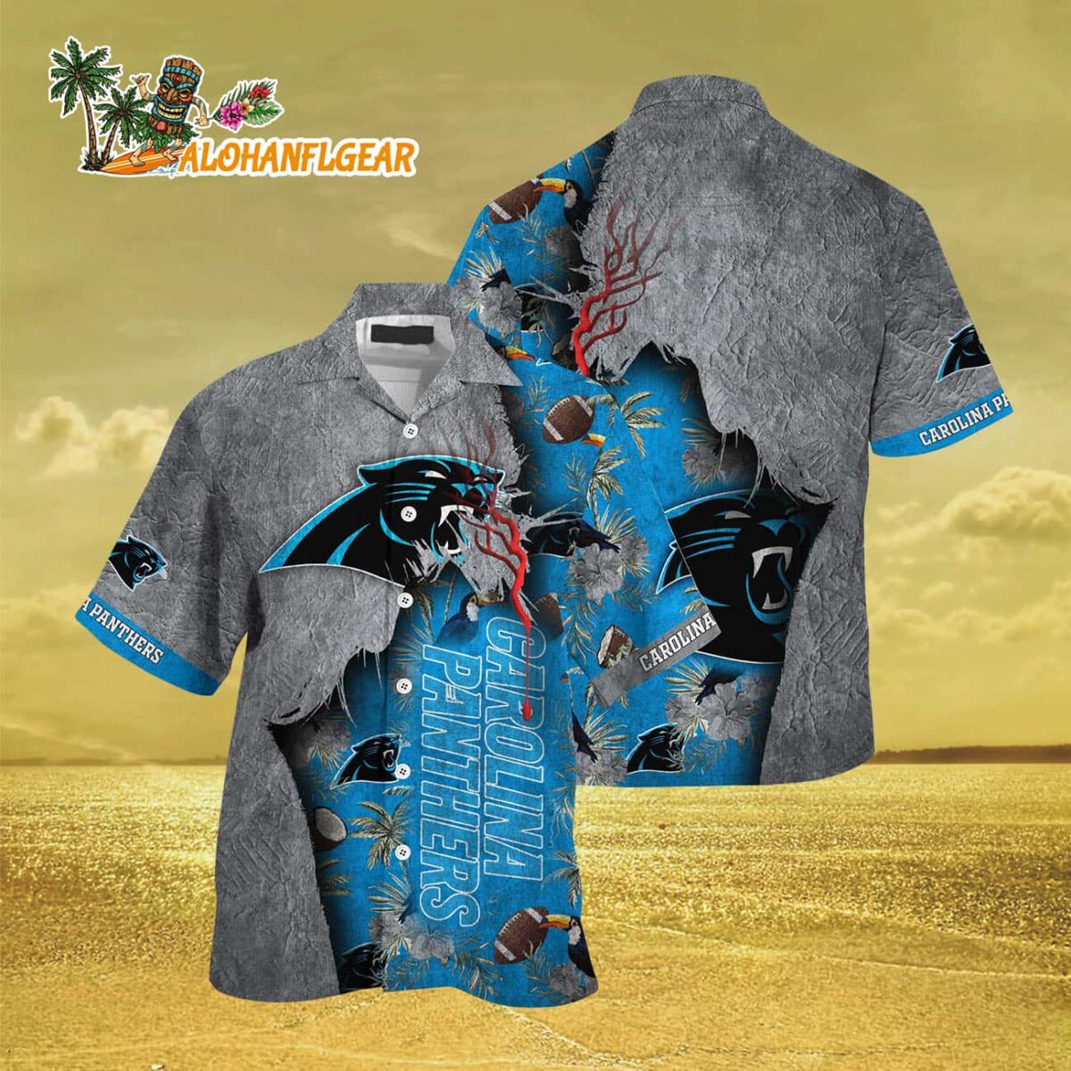 Carolina Panthers Football Team Summer God Hawaii Shirt Football NFL Hawaiian Shirt 3