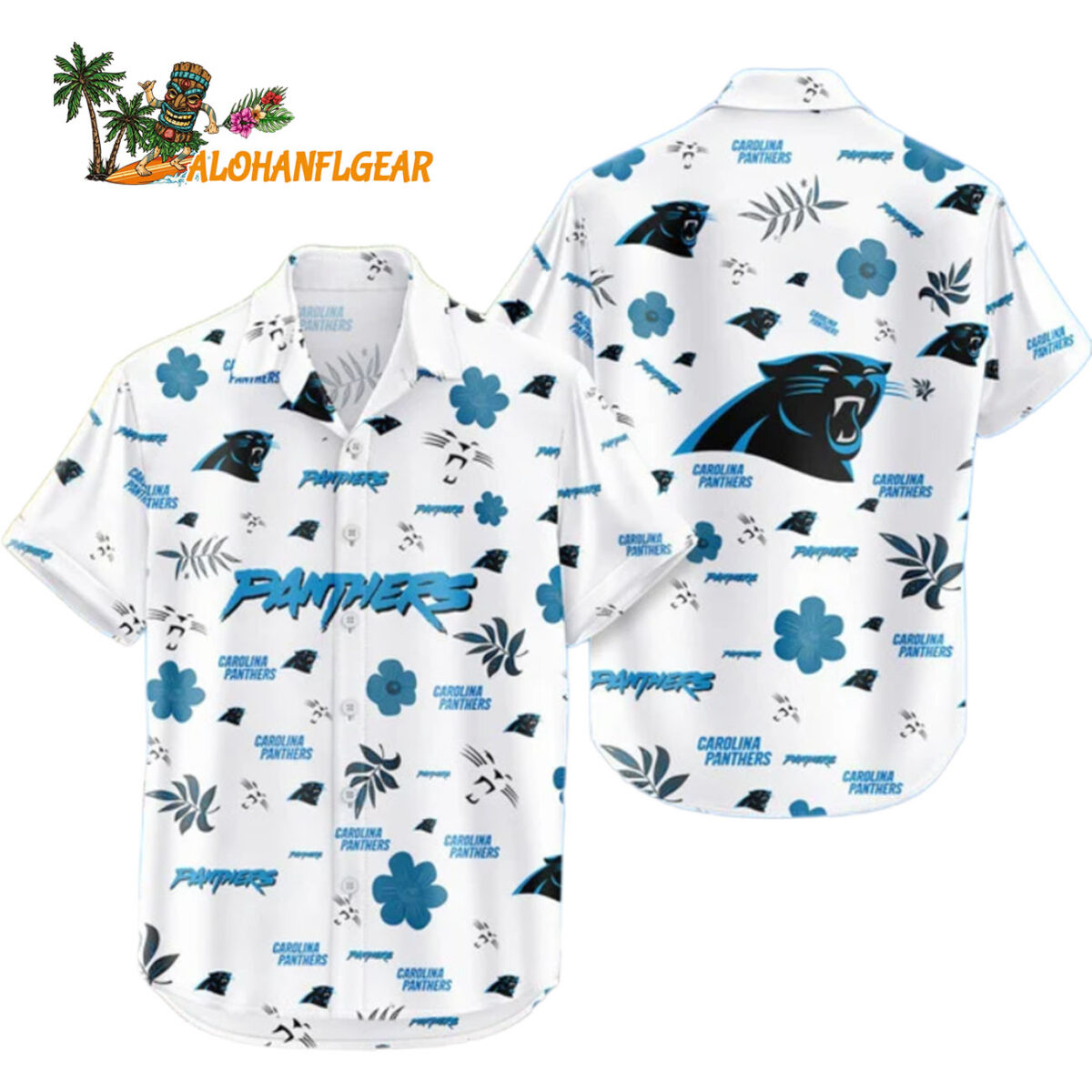 Carolina Panthers Hawaiian Shirt Tropical Beach Carolina Panthers Aloha Shirt 1