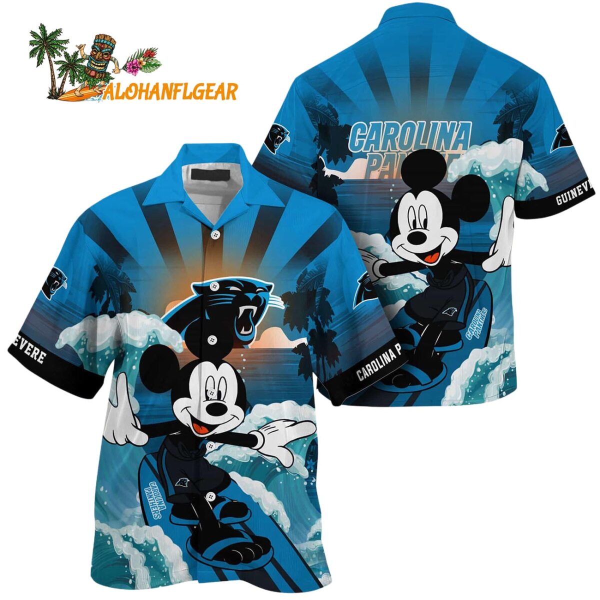 Carolina Panthers Special Mickey Mouse Movies Design Summer Hawaiian Shirt Carolina Panthers Aloha Shirt 1
