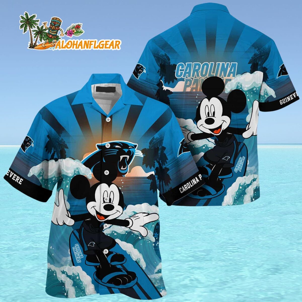 Carolina Panthers Special Mickey Mouse Movies Design Summer Hawaiian Shirt Carolina Panthers Aloha Shirt 4