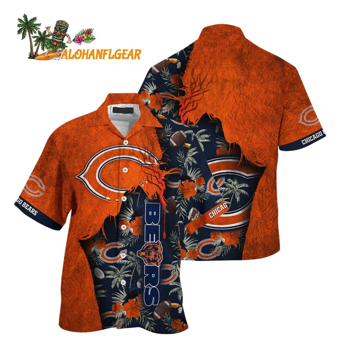 Chicago Bears Football Team Summer God Hawaii Shirt Football NFL Hawaiian Shirt 1