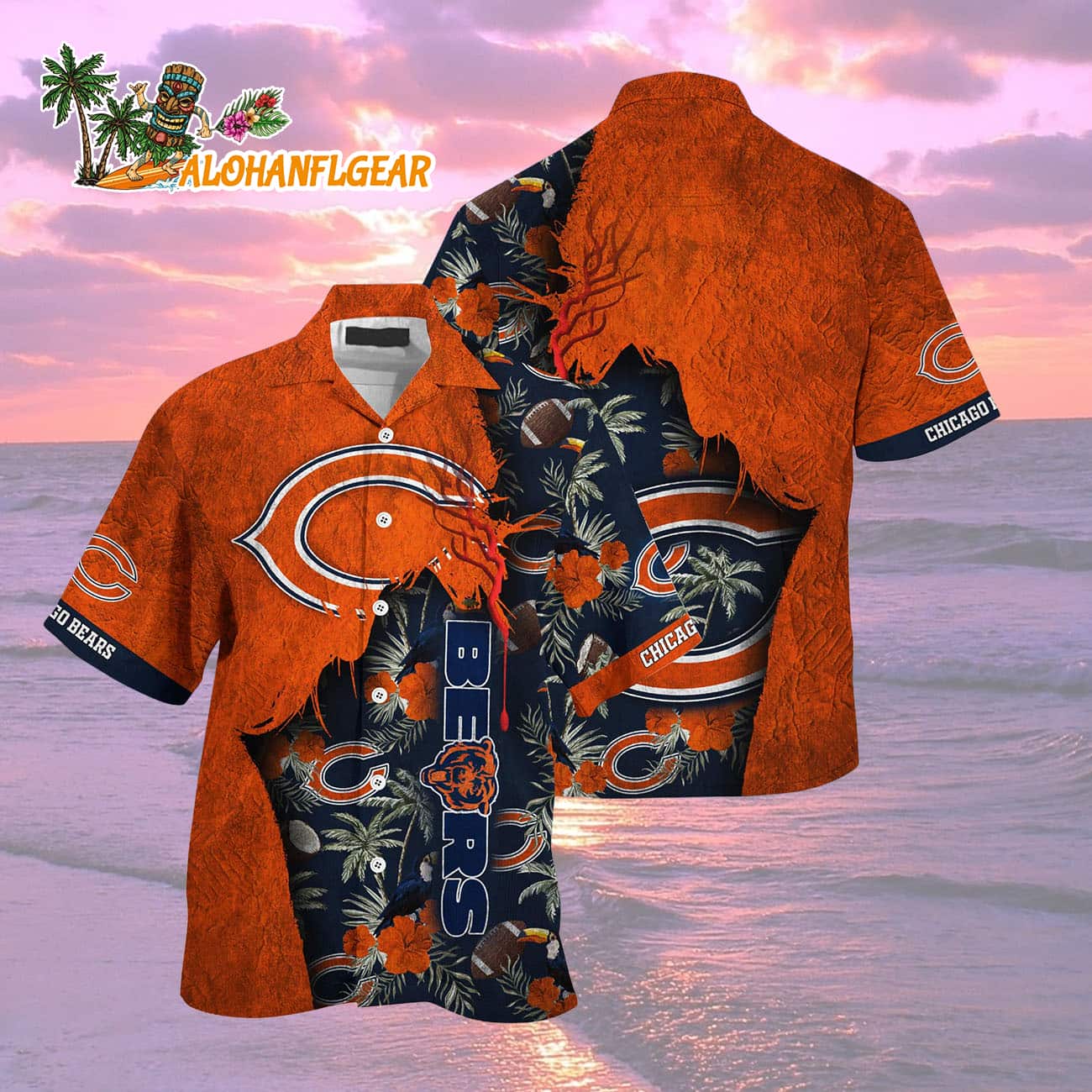 Chicago Bears Football Team Summer God Hawaii Shirt, Football NFL Hawaiian Shirt Chicago Bears Football Team Summer God Hawaii Shirt, Football NFL Hawaiian Shirt