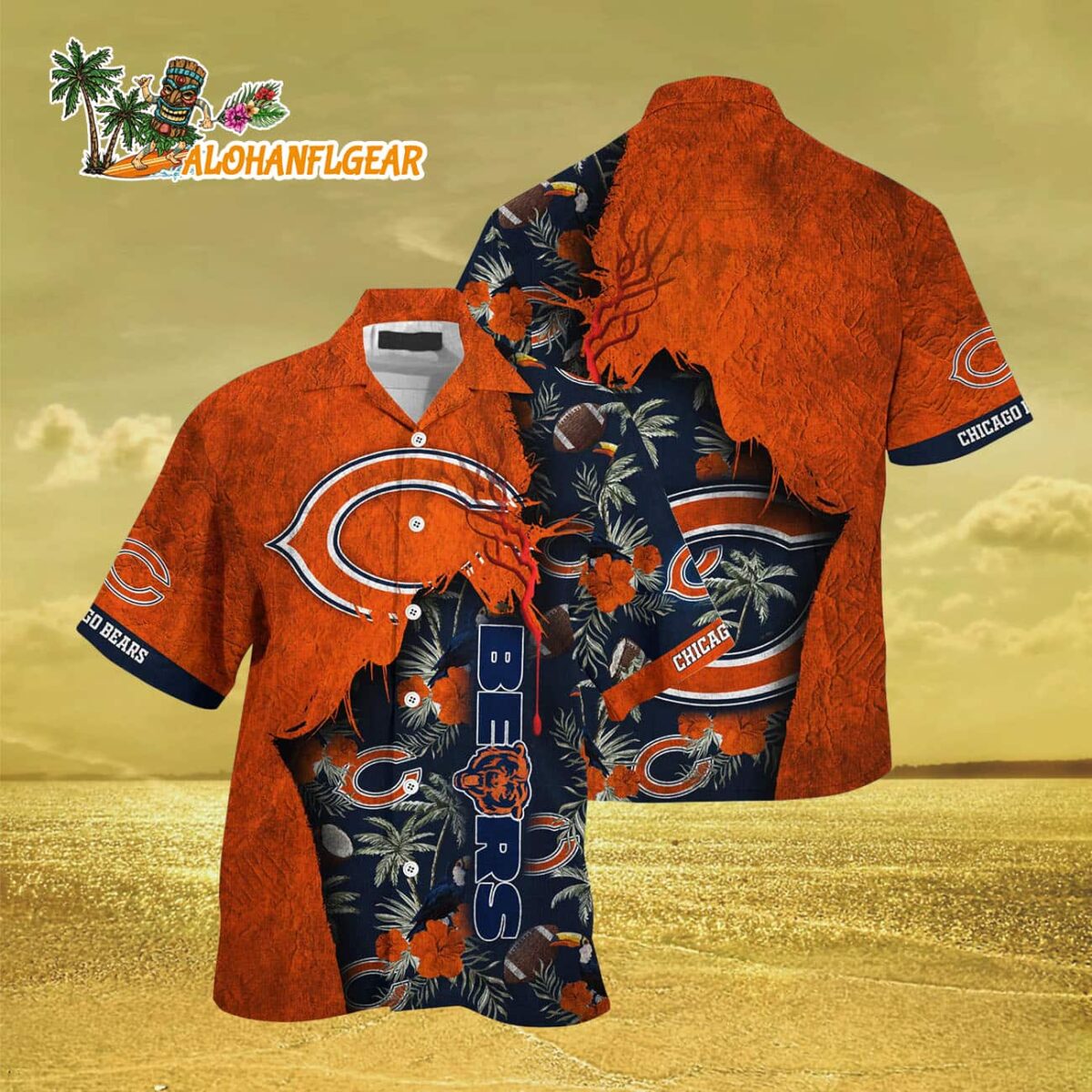 Chicago Bears Football Team Summer God Hawaii Shirt Football NFL Hawaiian Shirt 3