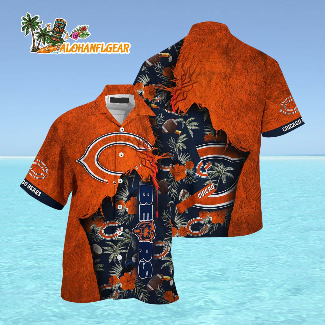 Chicago Bears Football Team Summer God Hawaii Shirt, Football NFL Hawaiian Shirt Chicago Bears Football Team Summer God Hawaii Shirt, Football NFL Hawaiian Shirt
