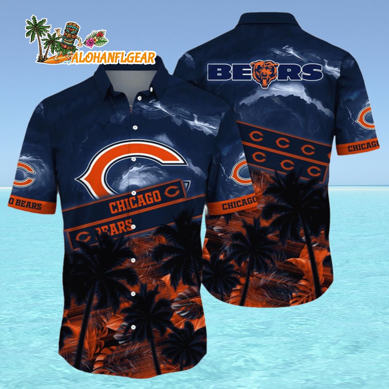 Chicago Bears Hawaiian Shirt Sun Kissed, Chicago Bears Aloha Shirt Chicago Bears Hawaiian Shirt Sun Kissed, Chicago Bears Aloha Shirt