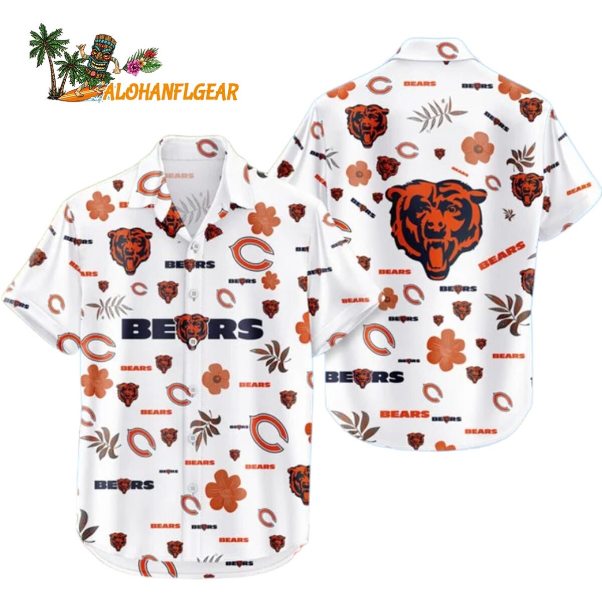 Chicago Bears Hawaiian Shirt Tropical Beach Chicago Bears Aloha Shirt 1