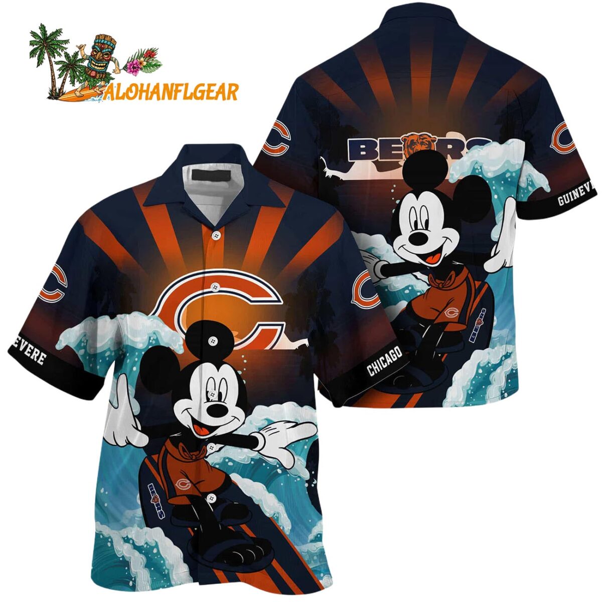 Chicago Bears Special Mickey Mouse Movies Design Summer Hawaiian Shirt Chicago Bears Aloha Shirt 1