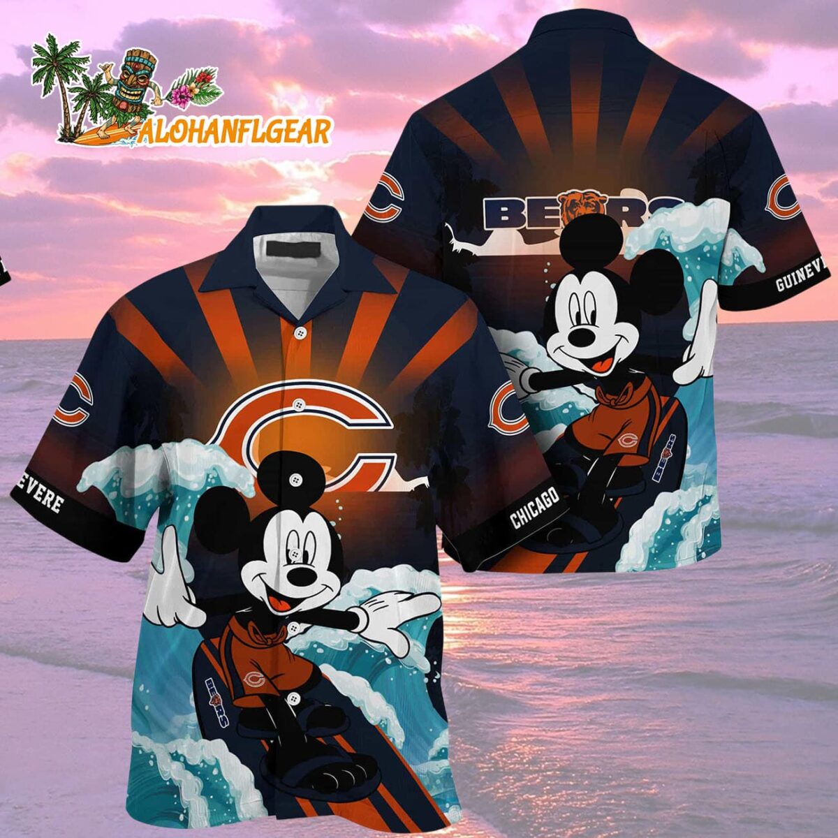 Chicago Bears Special Mickey Mouse Movies Design Summer Hawaiian Shirt Chicago Bears Aloha Shirt 2