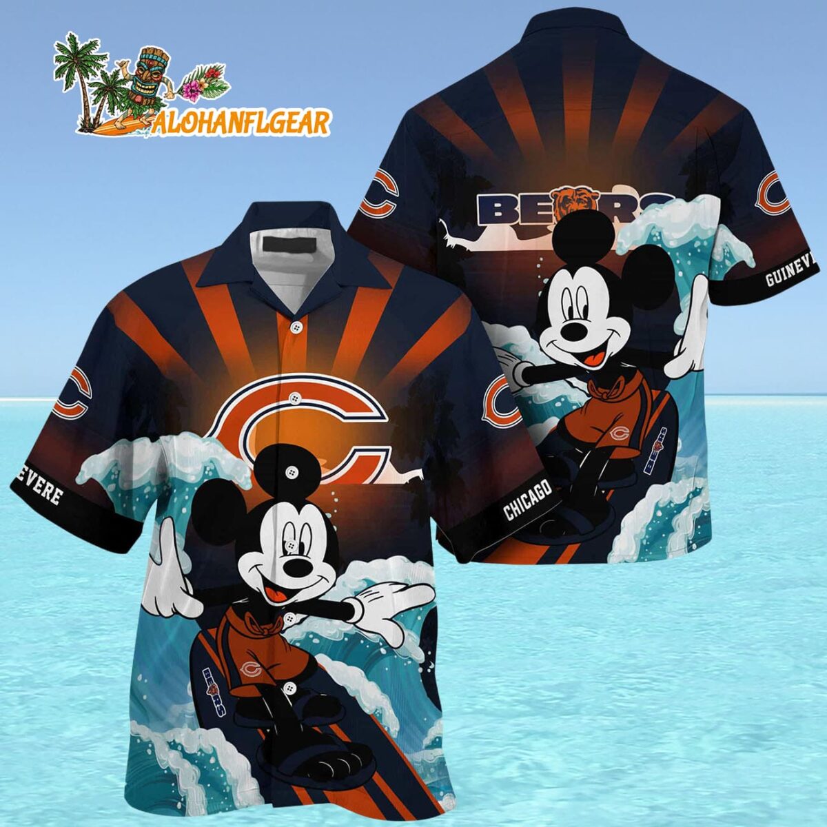 Chicago Bears Special Mickey Mouse Movies Design Summer Hawaiian Shirt Chicago Bears Aloha Shirt 4
