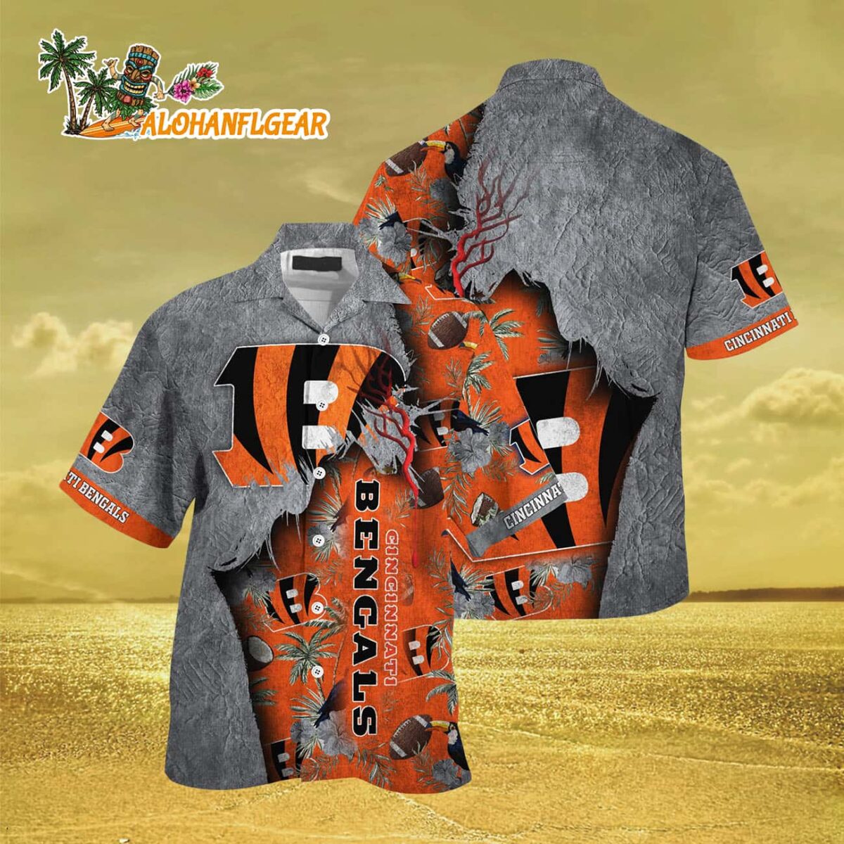 Cincinnati Bengals Football Team Summer God Hawaii Shirt Football NFL Hawaiian Shirt 3