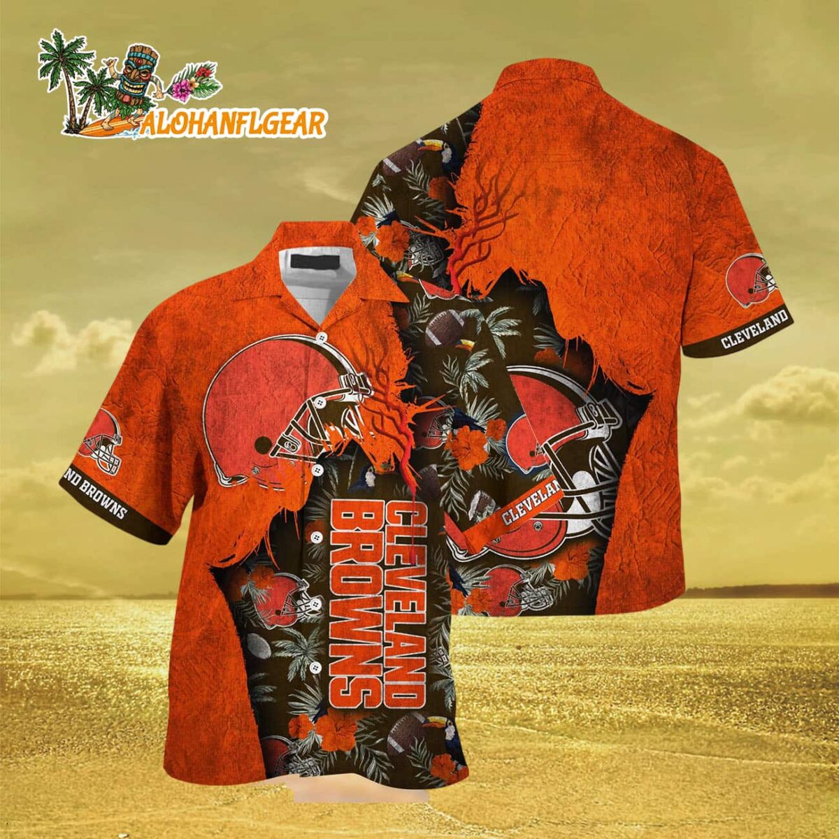 Cleveland Browns Football Team Summer God Hawaii Shirt, Football NFL Hawaiian Shirt 2 Cleveland Browns Football Team Summer God Hawaii Shirt Football NFL Hawaiian Shirt 3