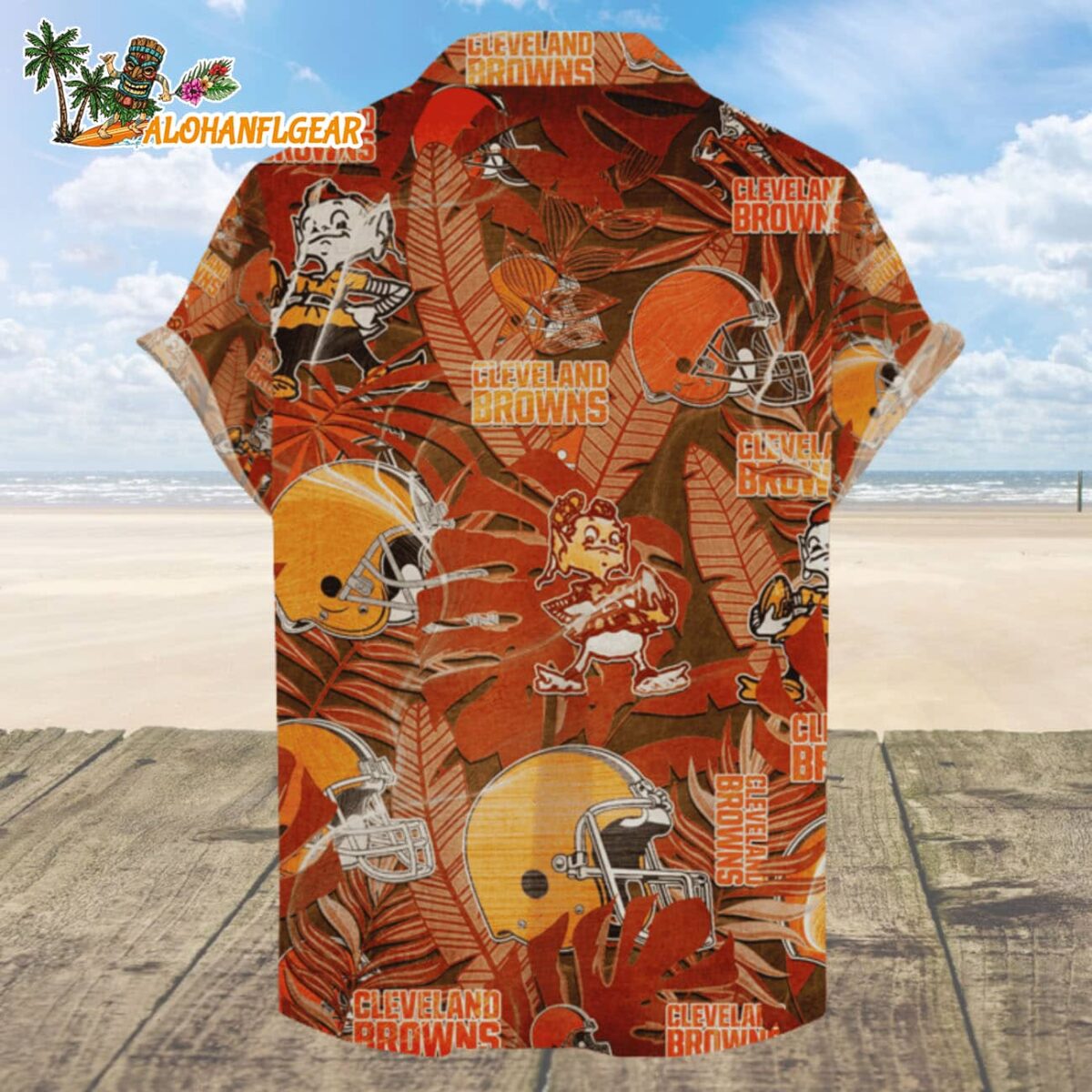 Cleveland Browns Hawaiian Shirt Retro Logo Revolution NFL Aloha Shirt 2025 2
