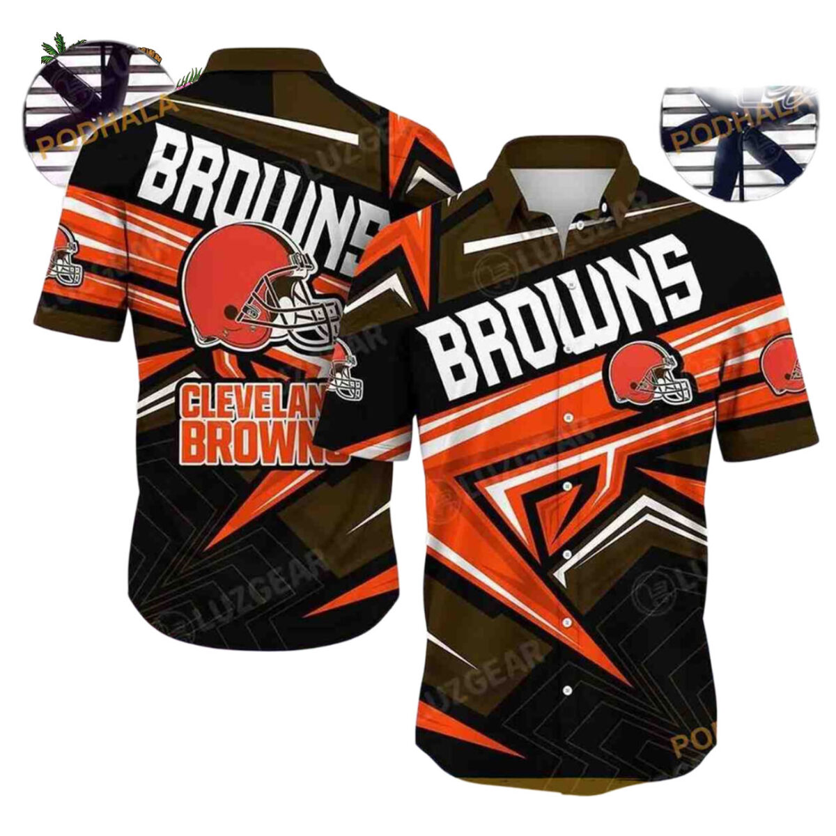 Cleveland Browns Hawaiian Shirt Trending Summer For Sports Fans Cleveland Browns Aloha Shirt 1