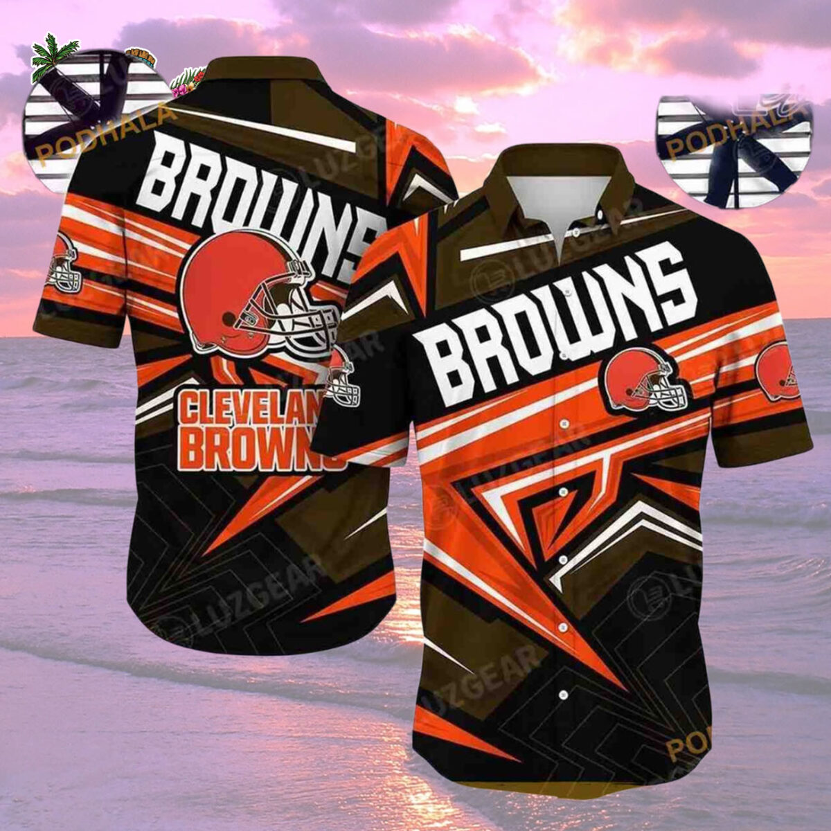 Cleveland Browns Hawaiian Shirt Trending Summer For Sports Fans, Cleveland Browns Aloha Shirt 1 Cleveland Browns Hawaiian Shirt Trending Summer For Sports Fans Cleveland Browns Aloha Shirt 2