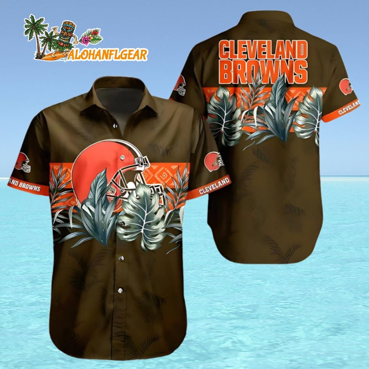 Cleveland Browns Tropical Jungle Print Cleveland Browns Aloha Shirt 4
