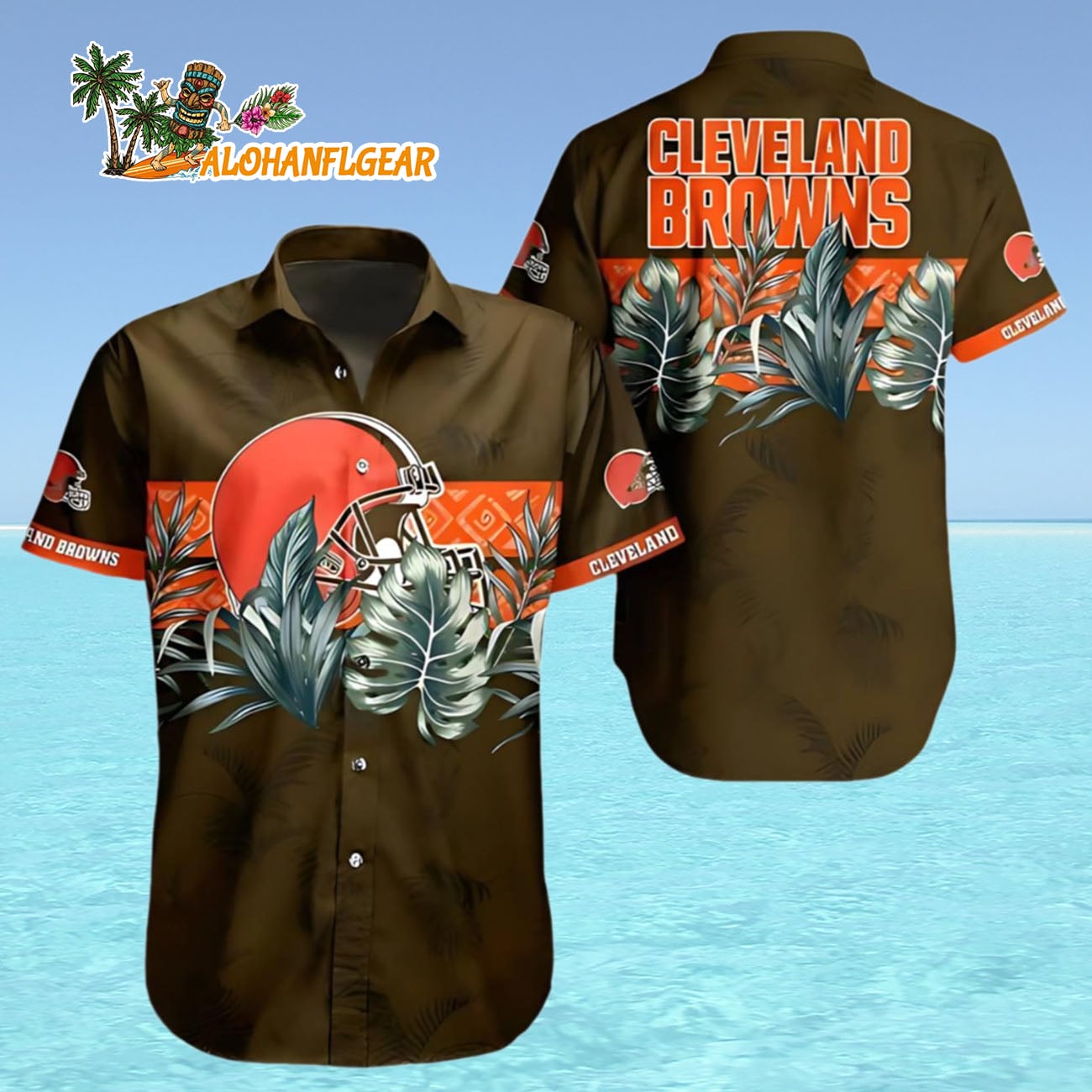 Cleveland Browns Tropical Jungle Print, Cleveland Browns Aloha Shirt Cleveland Browns Tropical Jungle Print, Cleveland Browns Aloha Shirt