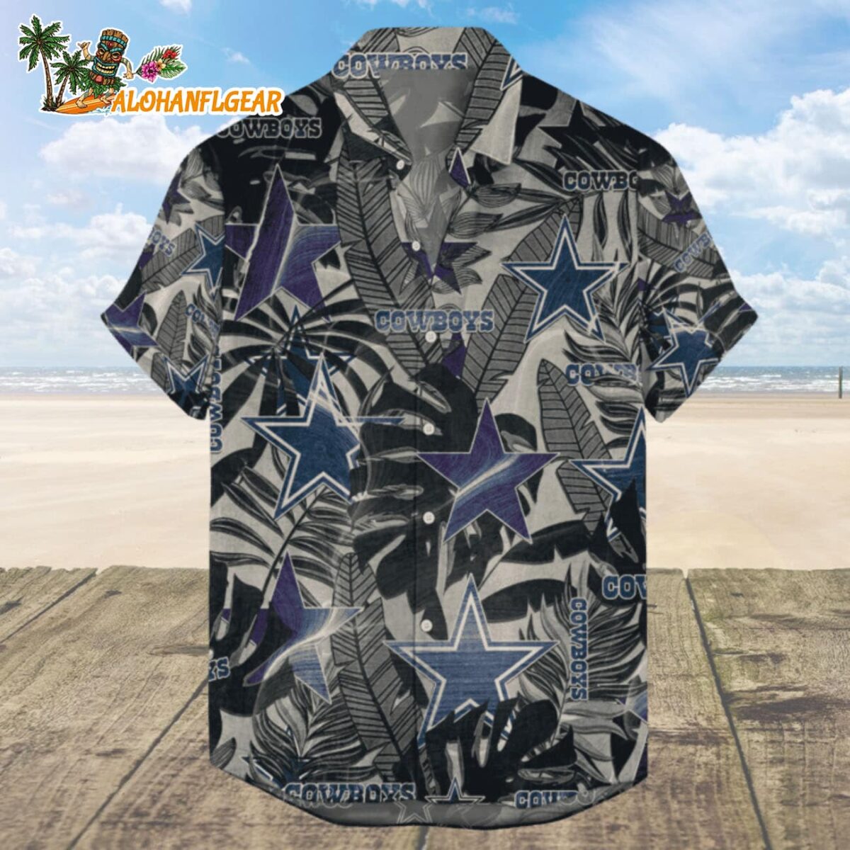Dallas Cowboys Hawaiian Shirt Retro Logo Revolution NFL Aloha Shirt 2025 1