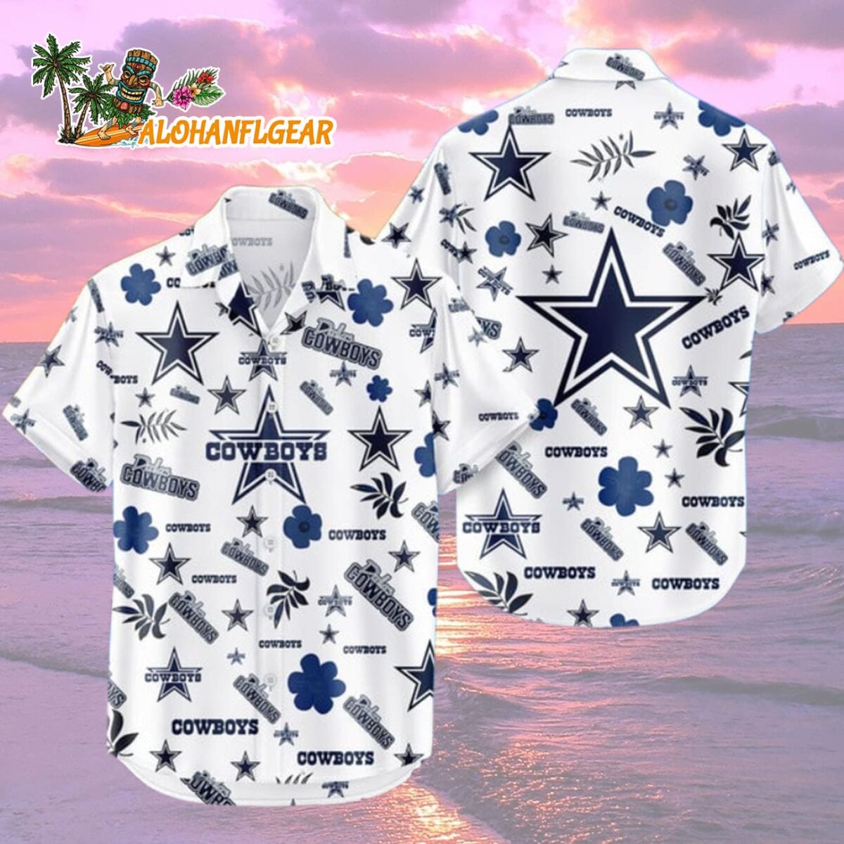Dallas Cowboys Hawaiian Shirt Tropical Beach Dallas Cowboys Aloha Shirt 2