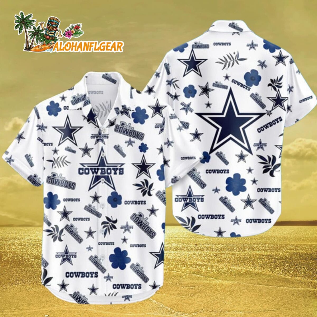 Dallas Cowboys Hawaiian Shirt Tropical Beach Dallas Cowboys Aloha Shirt 3