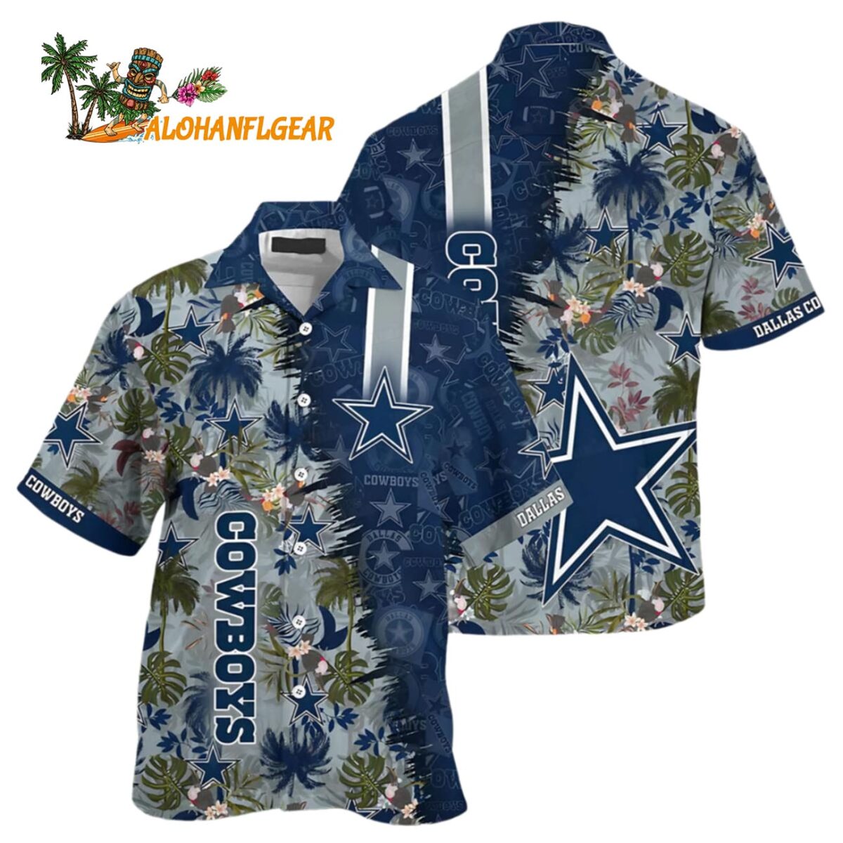Dallas Cowboys Hawaiian Shirt Tropical Paradise Design Dallas Cowboys Aloha Shirt 1