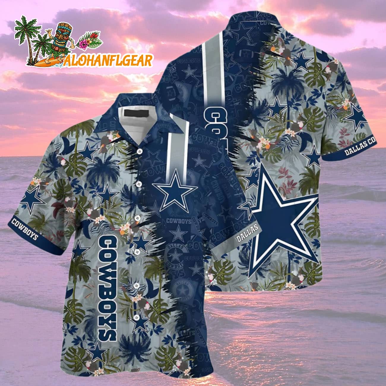 Dallas Cowboys Hawaiian Shirt Tropical Paradise Design, Dallas Cowboys Aloha Shirt Dallas Cowboys Hawaiian Shirt Tropical Paradise Design, Dallas Cowboys Aloha Shirt