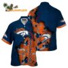 Denver Broncos Hawaiian Shirt Flora And Palm Tree Print Denver Broncos Aloha Shirt 1