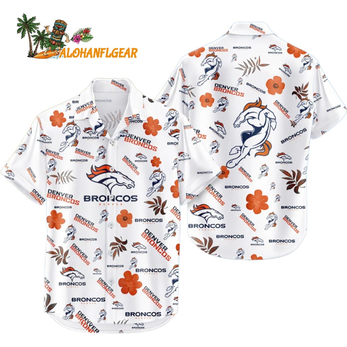 Denver Broncos Hawaiian Shirt Tropical Beach Denver Broncos Aloha Shirt 1