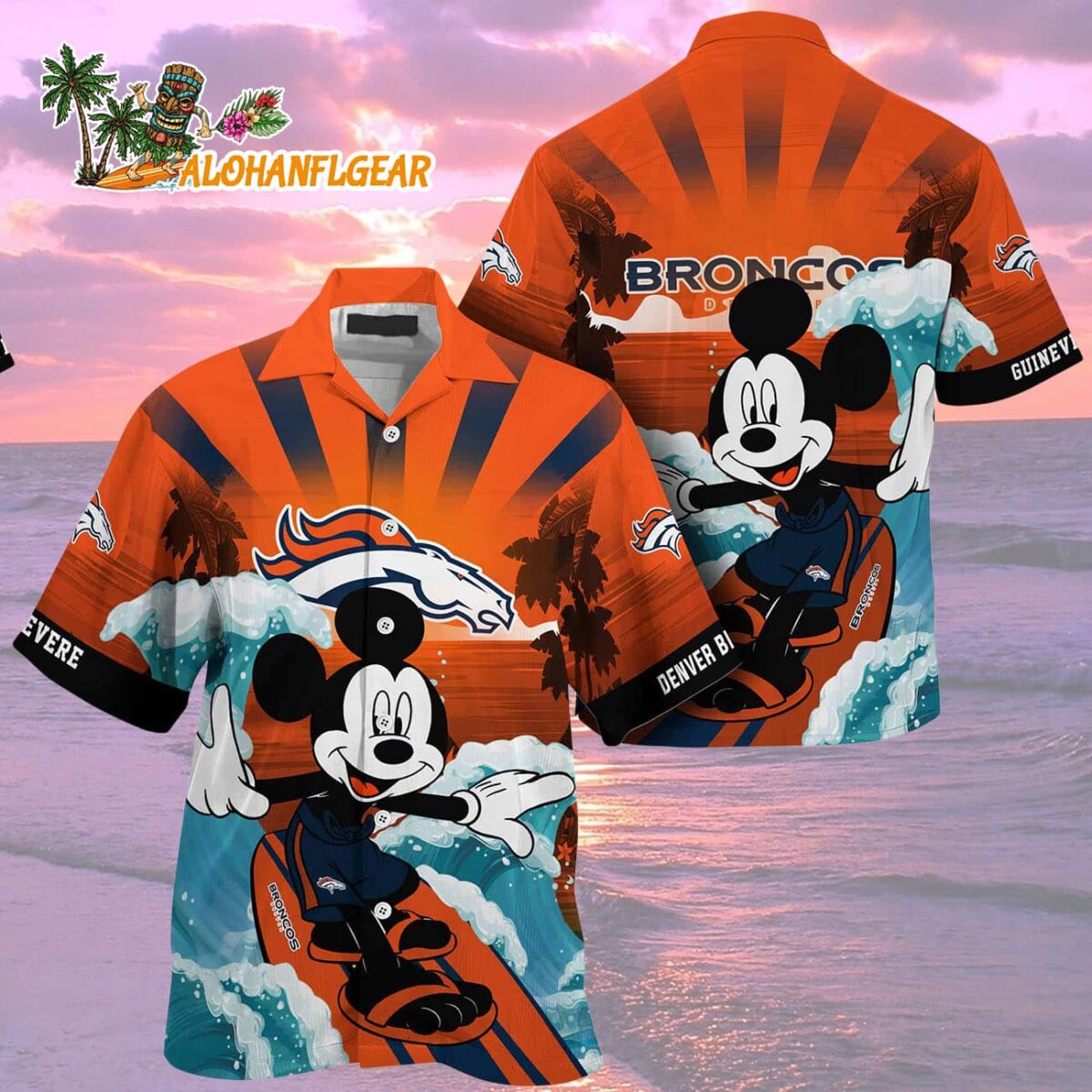 Denver Broncos Special Mickey Mouse Movies Design Summer Hawaiian Shirt Denver Broncos Aloha Shirt 2
