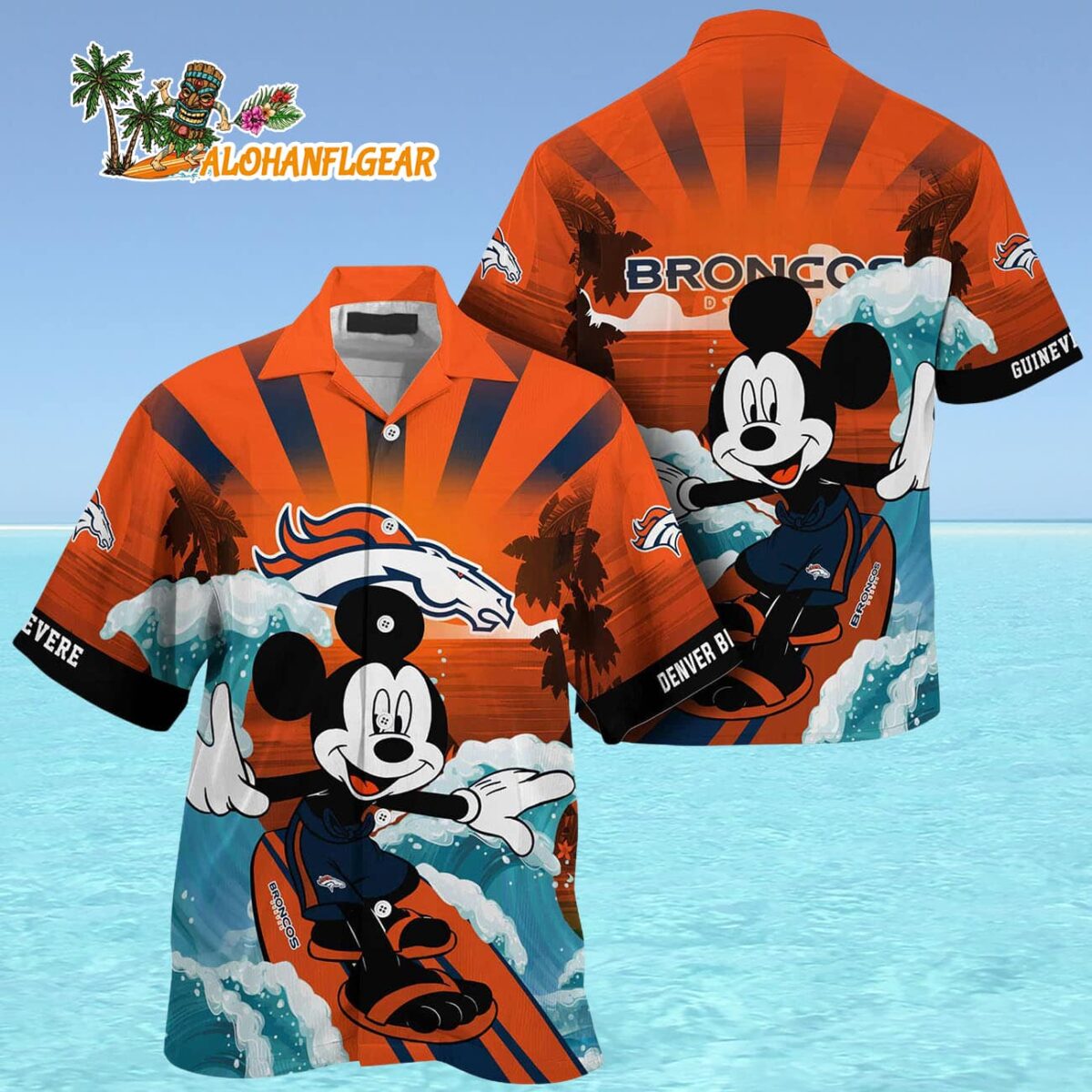 Denver Broncos Special Mickey Mouse Movies Design Summer Hawaiian Shirt Denver Broncos Aloha Shirt 4