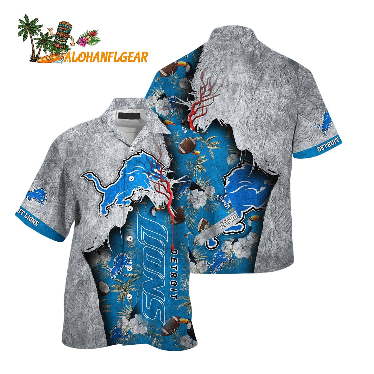 Detroit Lions Football Team Summer God Hawaii Shirt, Football NFL Hawaiian Shirt Detroit Lions Football Team Summer God Hawaii Shirt, Football NFL Hawaiian Shirt