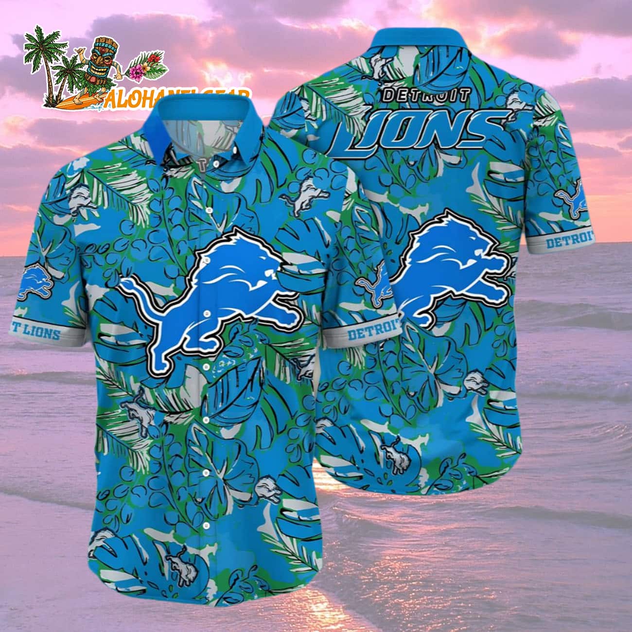 Detroit Lions Hawaiian Shirt Midsummer Aloha Shirt, Detroit Lions Aloha Shirt Detroit Lions Hawaiian Shirt Midsummer Aloha Shirt, Detroit Lions Aloha Shirt