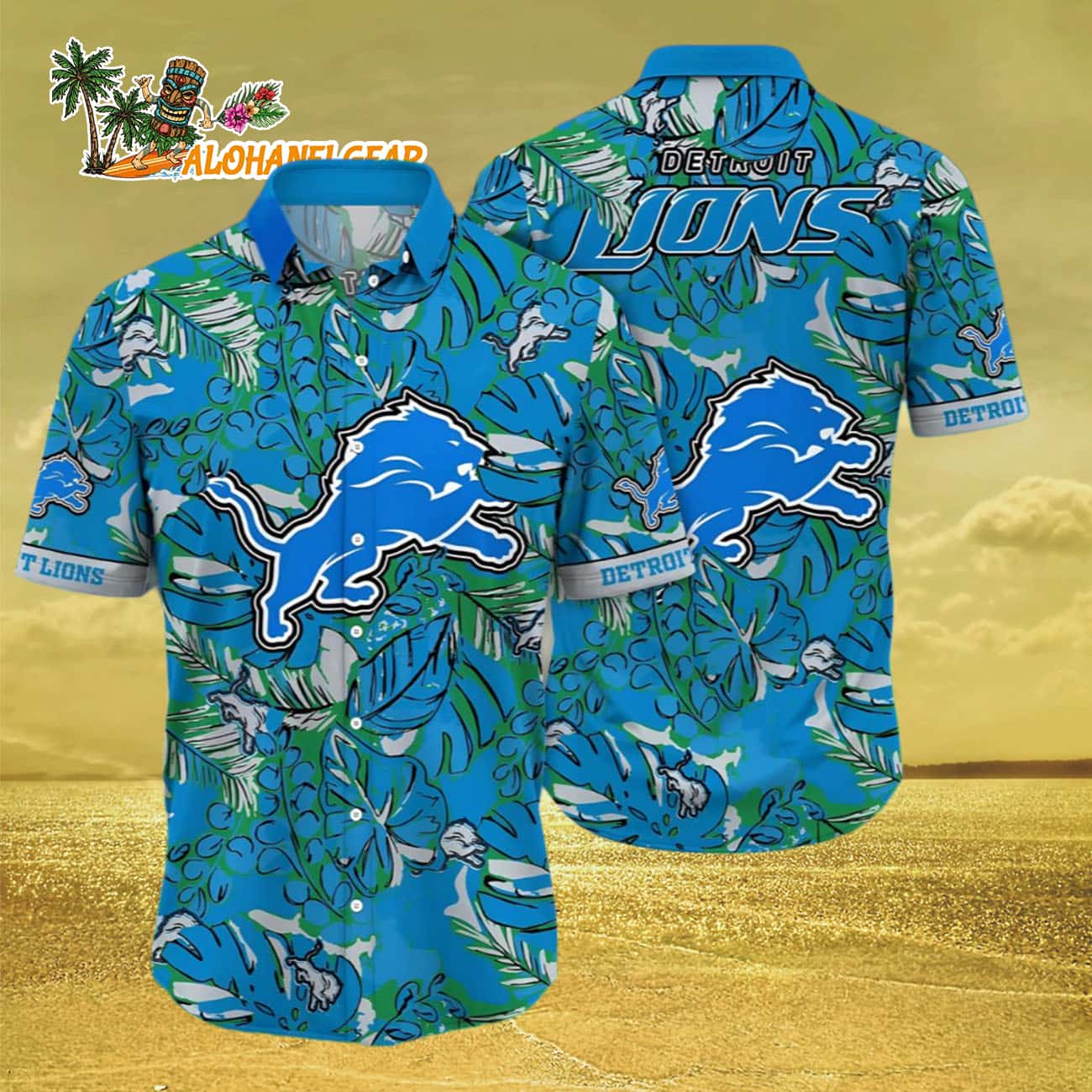 Detroit Lions Hawaiian Shirt Midsummer Aloha Shirt, Detroit Lions Aloha Shirt Detroit Lions Hawaiian Shirt Midsummer Aloha Shirt, Detroit Lions Aloha Shirt