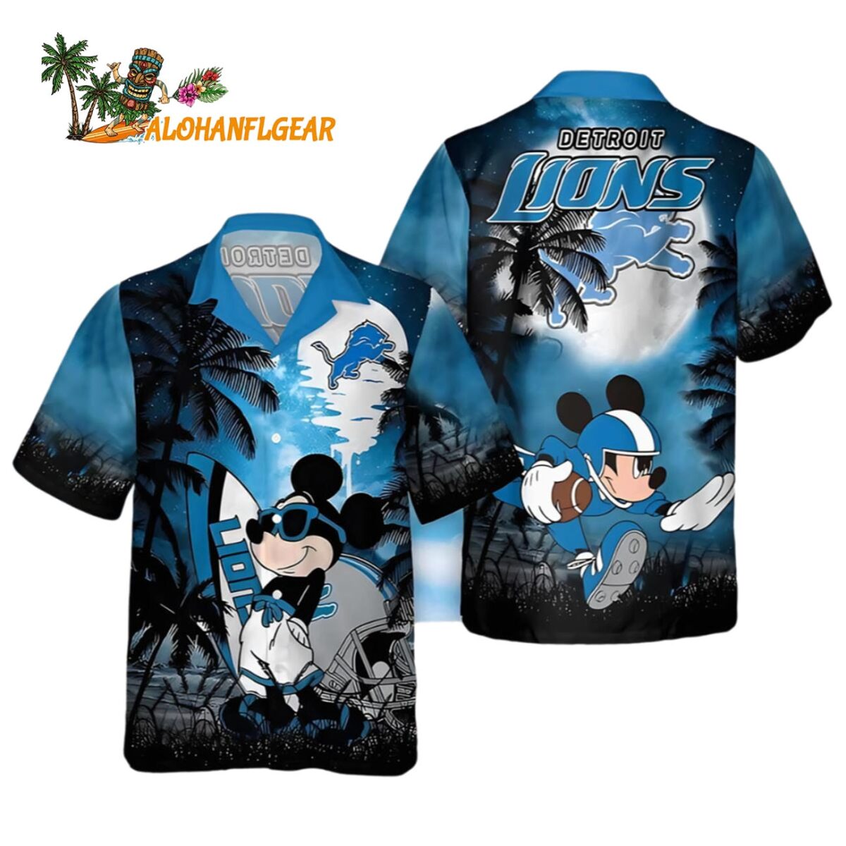 Detroit Lions Mickey Hawaiian Shirt Detroit Lions Aloha Shirt 1