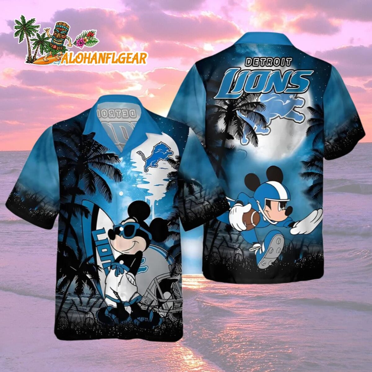 Detroit Lions Mickey Hawaiian Shirt Detroit Lions Aloha Shirt 2
