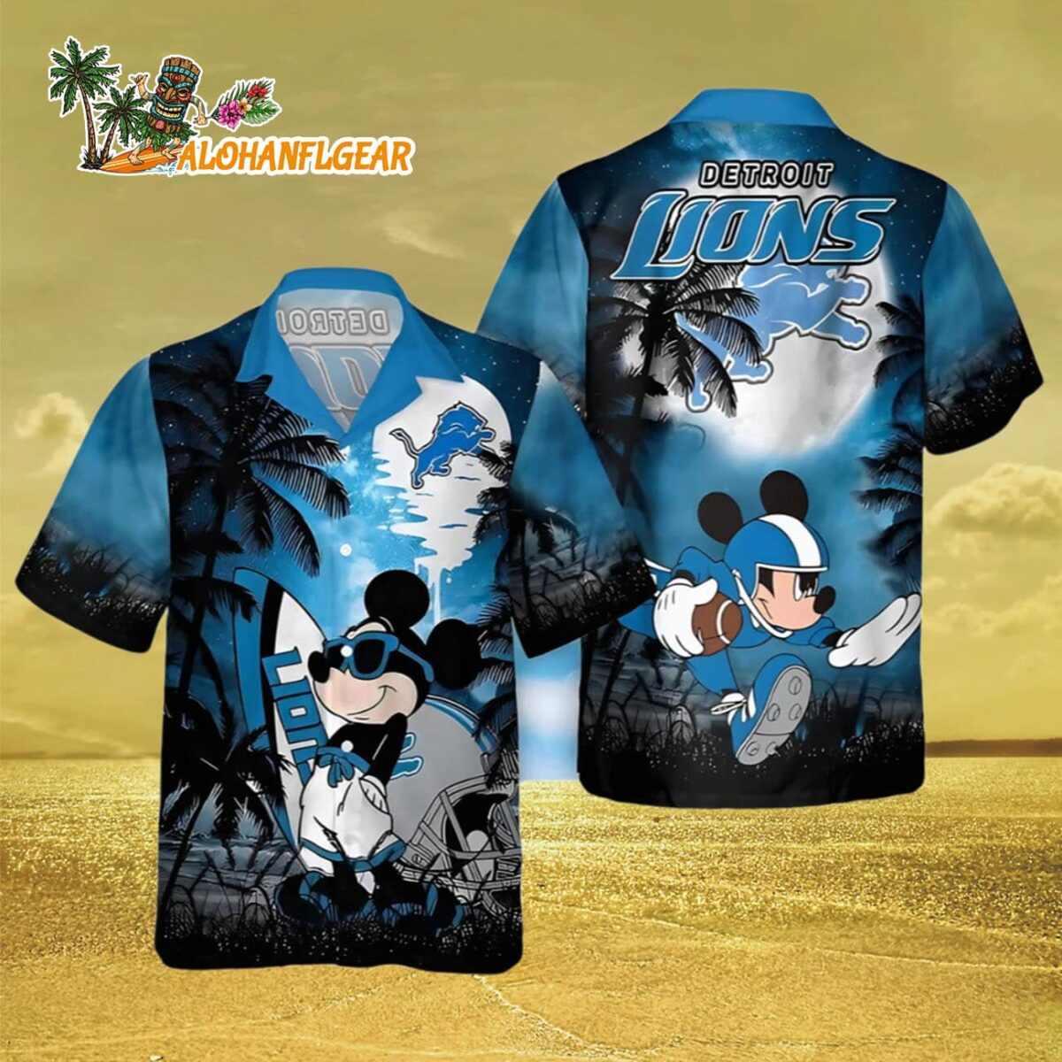 Detroit Lions Mickey Hawaiian Shirt Detroit Lions Aloha Shirt 3