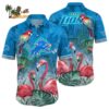 Flamingo Detroit Lions Hawaiian Shirt Vacation Aloha Shirt Detroit Lions Aloha Shirt 1