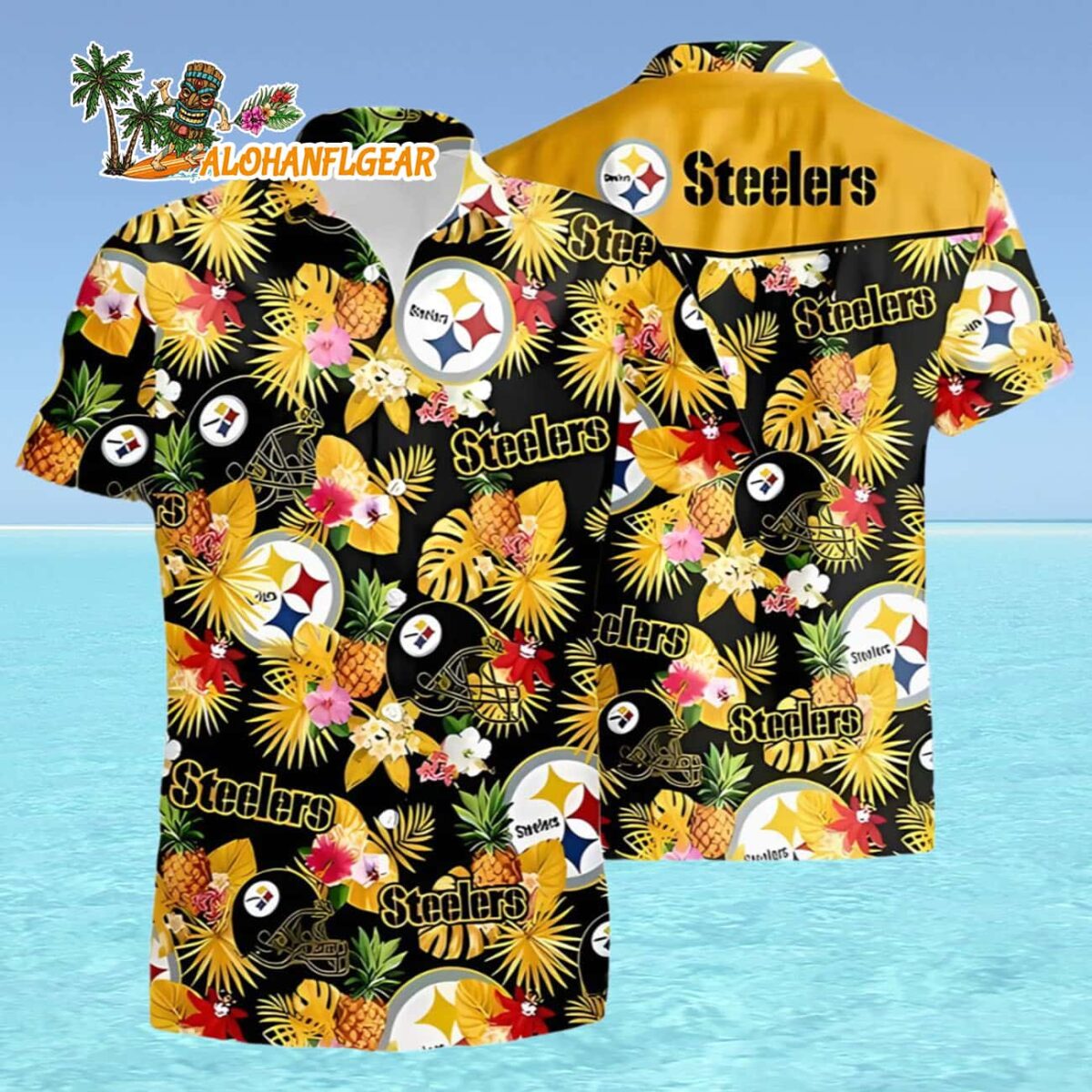 Football Team Vacation Pittsburgh Steelers Hawaiian Shirt Pittsburgh Steelers Aloha Shirt 4