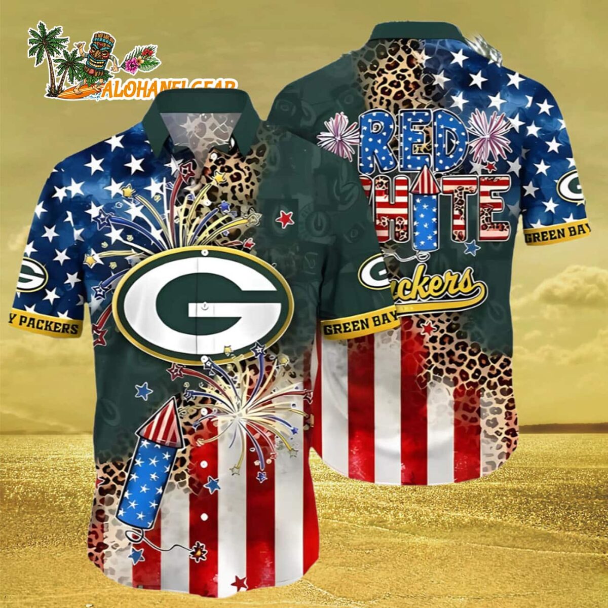 Green Bay Packers 4th Of July Independence Day Hawaiian Shirt, Green Bay Packers Aloha Shirt 2 Green Bay Packers 4th Of July Independence Day Hawaiian Shirt Green Bay Packers Aloha Shirt 3