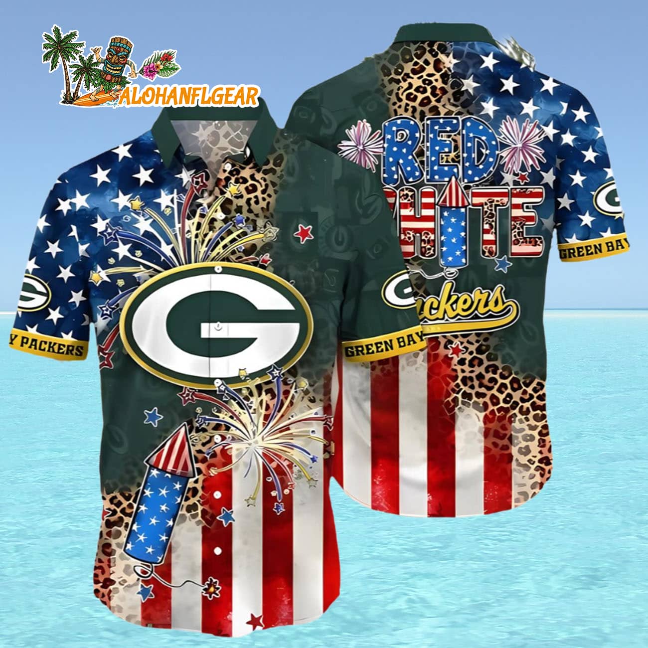 Green Bay Packers 4th Of July Independence Day Hawaiian Shirt, Green Bay Packers Aloha Shirt Green Bay Packers 4th Of July Independence Day Hawaiian Shirt, Green Bay Packers Aloha Shirt