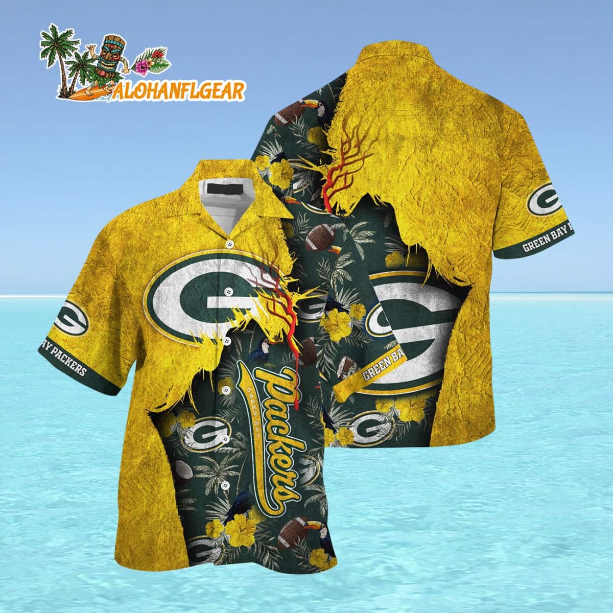Green Bay Packers Football Team Summer God Hawaii Shirt Football NFL Hawaiian Shirt 4