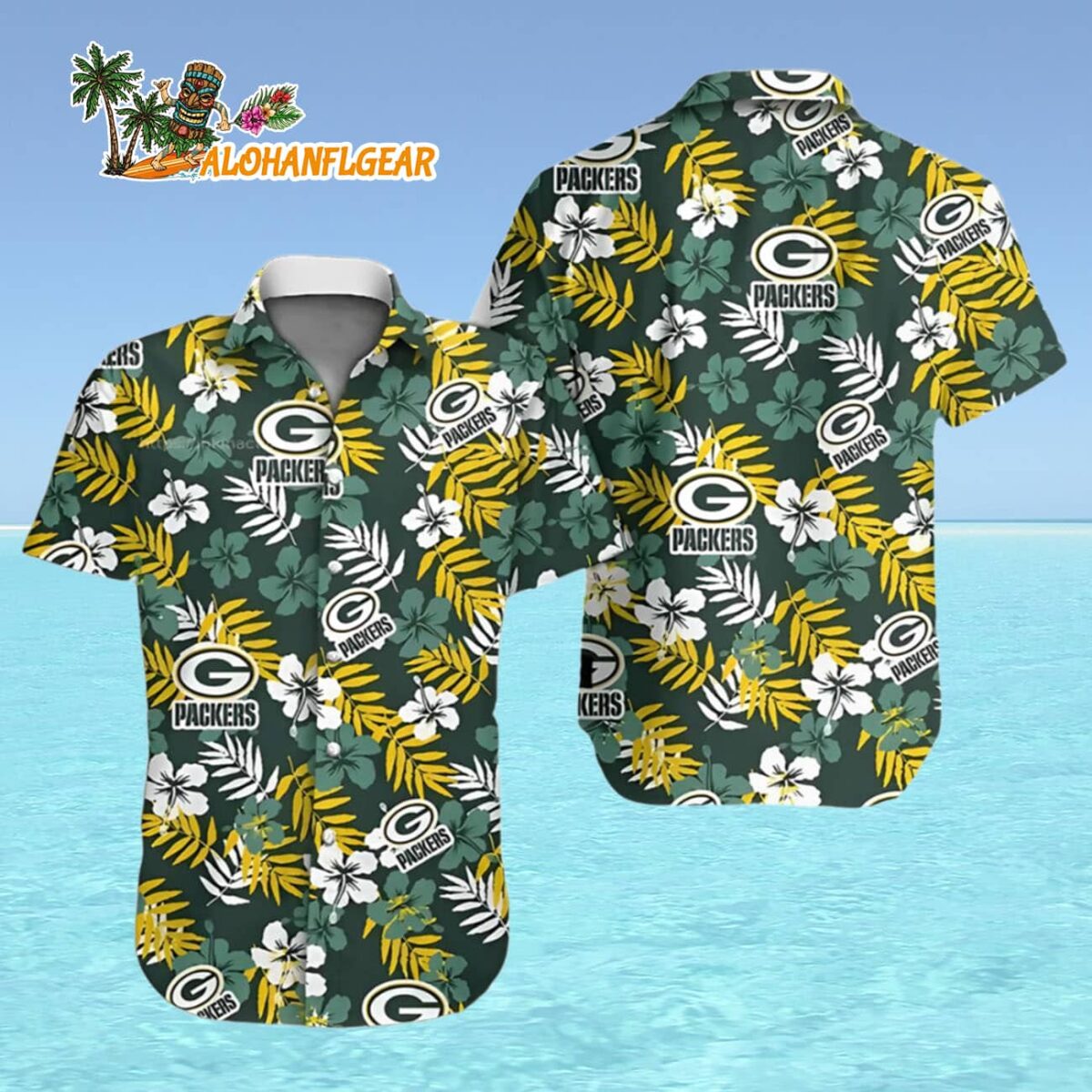 Green Bay Packers Hawaiian Shirt Floral Green Bay Packers Aloha Shirt 4
