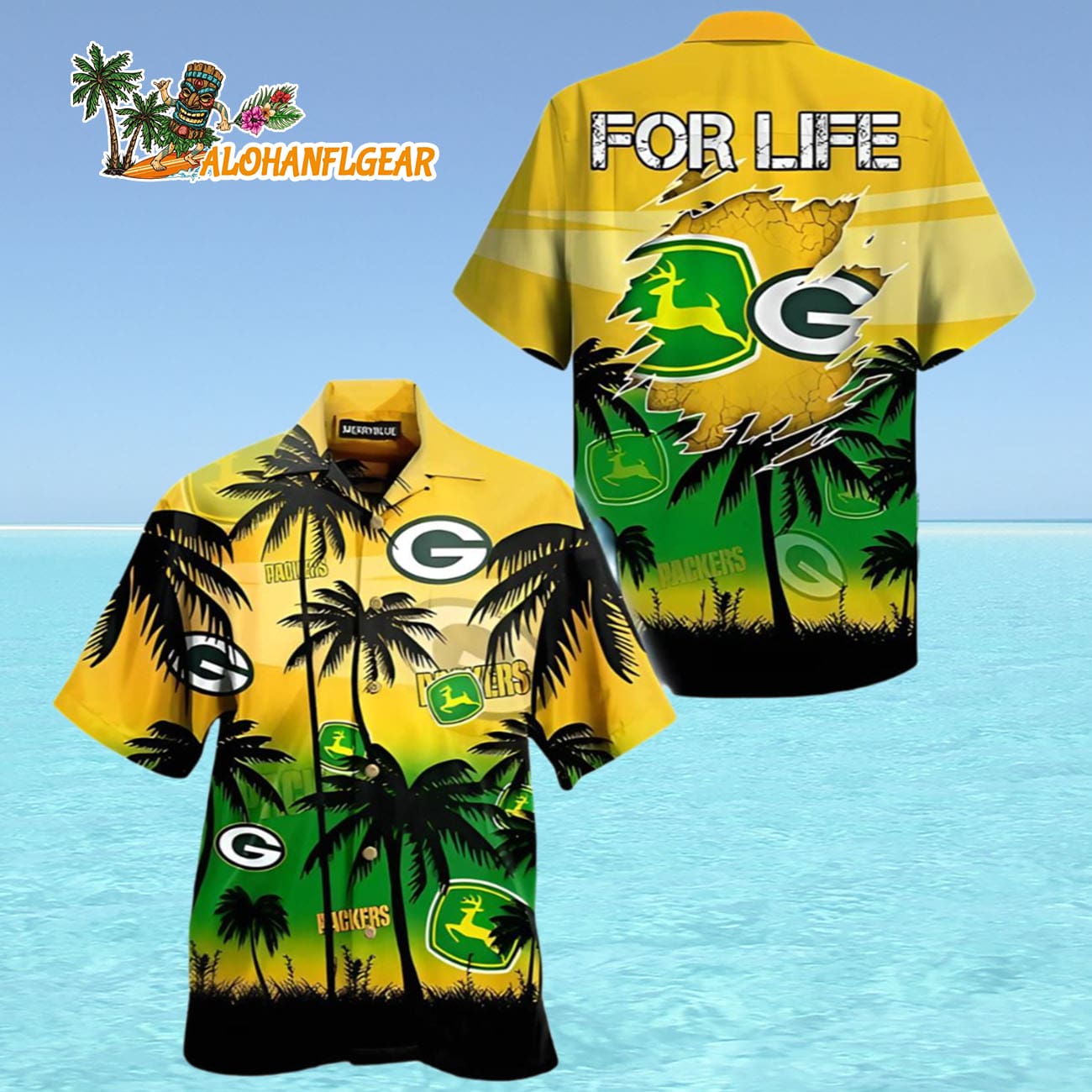 Green Bay Packers John Deere Hawaiian Shirt For Fans, Green Bay Packers Aloha Shirt Green Bay Packers John Deere Hawaiian Shirt For Fans, Green Bay Packers Aloha Shirt